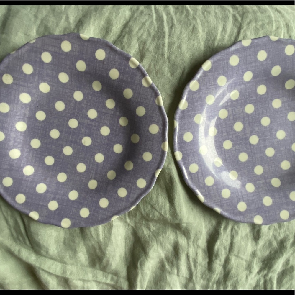 2 Polka dots plastic / picnic plates